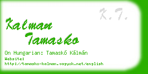 kalman tamasko business card